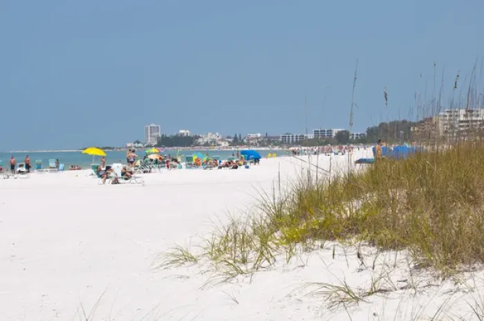 Framed Print : North America, USA, Florida, Sarasota, Crescent Beach, Siesta Key, People relaxing Framed Print : North America, USA, Florida, Sarasota, Crescent Beach, Siesta Key, People relaxing