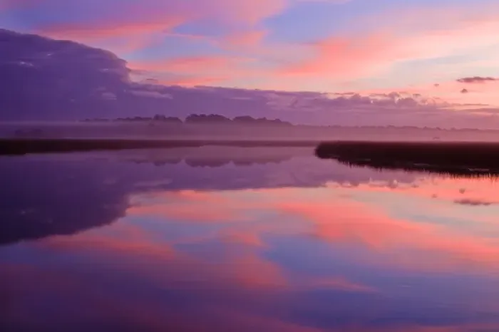 Framed Print : North America, USA, Georgia, Savannah. Clouds reflecting onto a creek at sunrise Framed Print : North America, USA, Georgia, Savannah. Clouds reflecting onto a creek at sunrise