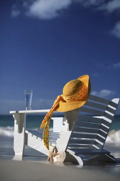 Framed Print : North America, USA, Hawaii. Beach chair