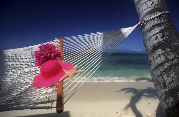 Framed Print : North America, USA, Hawaii. Sun hat sitting on hammock, still life Framed Print : North America, USA, Hawaii. Sun hat sitting on hammock, still life
