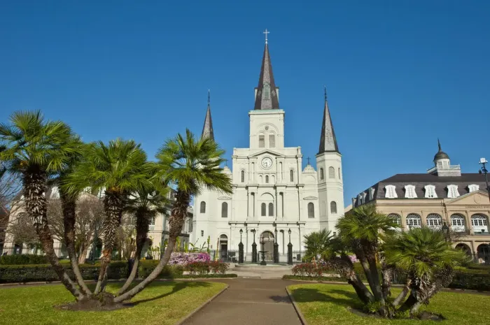 Framed Print : North America, USA, Louisians, New Orleans, French Quarter, Jackson Square, Saint