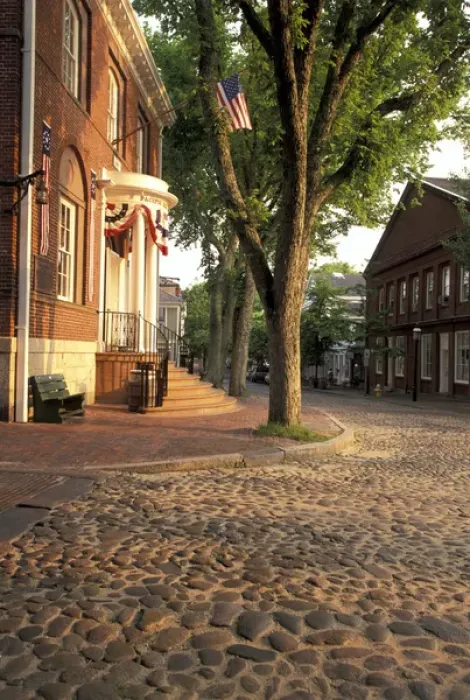 Framed Print : North America, USA, Massachusetts, Nantucket Island, Nantucket town. Cobblestone streets Framed Print : North America, USA, Massachusetts, Nantucket Island, Nantucket town. Cobblestone streets