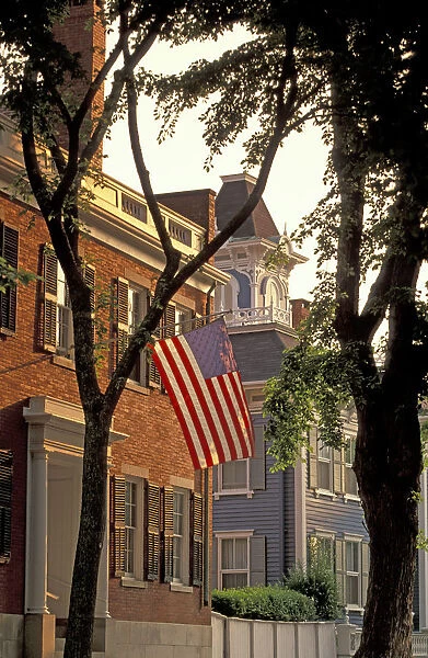 North America, USA, Massachusetts, Nantucket Island, Nantucket town. Main Street