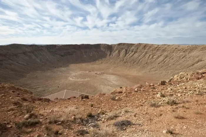 Framed Print : North America, USA, Meteor Crater near Winslow, Arizona