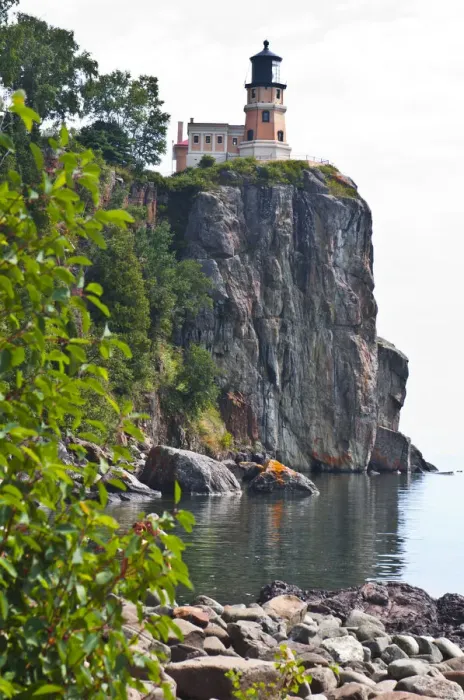 Framed Print : North America, USA, Minnesota, North Shore, Lake Superior, Split Rock Lighthouse Station