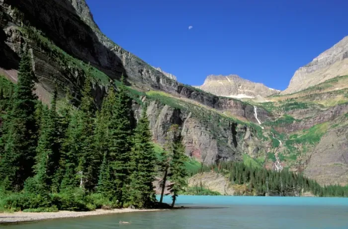 Framed Print : North America, USA, Montana, Glacier National Park. Grinnell Lake and the Salamanderin