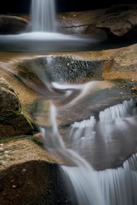 Framed Print : North America, USA, New Hampshire, White Mountains National Forest. Detail of Sabaday Falls