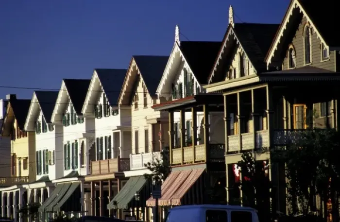 Framed Print : North America, USA, New Jersey, Cape May. Row of beach homes Framed Print : North America, USA, New Jersey, Cape May. Row of beach homes