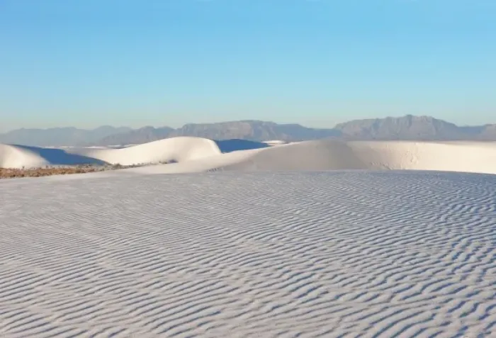 Framed Print : North America, USA, New Mexico, White Sands National Monument, Transverse Dunes