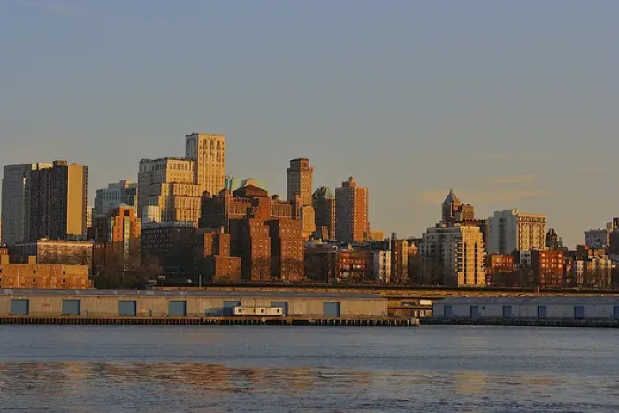 Framed Print : North America, USA, New York, New York City. A view across the East River to Brooklyn Framed Print : North America, USA, New York, New York City. A view across the East River to Brooklyn