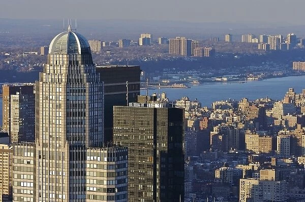 North America, USA, New York, New York City, Manhattan. A view of Manhattan and the