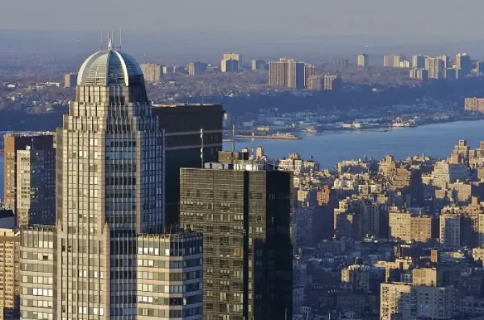 Framed Print : North America, USA, New York, New York City, Manhattan. A view of Manhattan