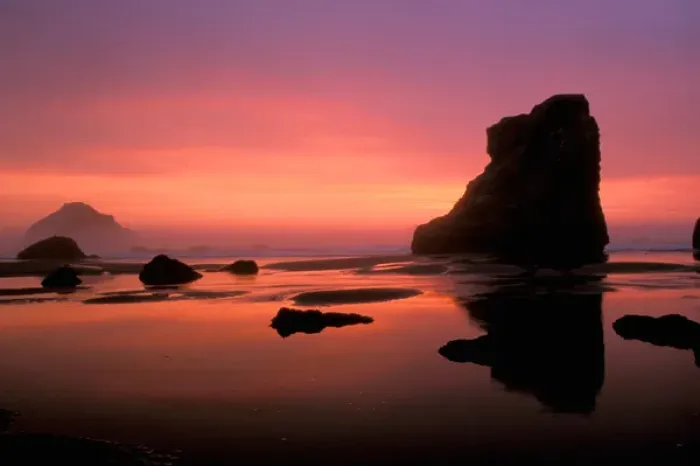 Framed Print : North America, USA, Oregon. Oregon coast at sunset Framed Print : North America, USA, Oregon. Oregon coast at sunset