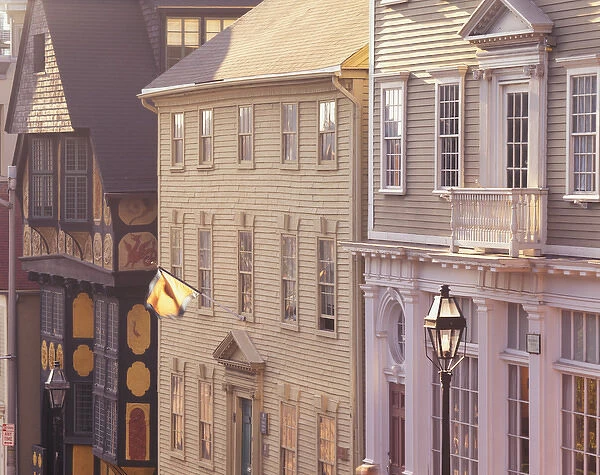 North America, USA, Rhode Island, Providence historic buildings on St. Thomas street