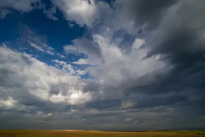 Framed Print : North America, USA, South Dakota, Summer morning massive cloud formations over wheat Framed Print : North America, USA, South Dakota, Summer morning massive cloud formations over wheat