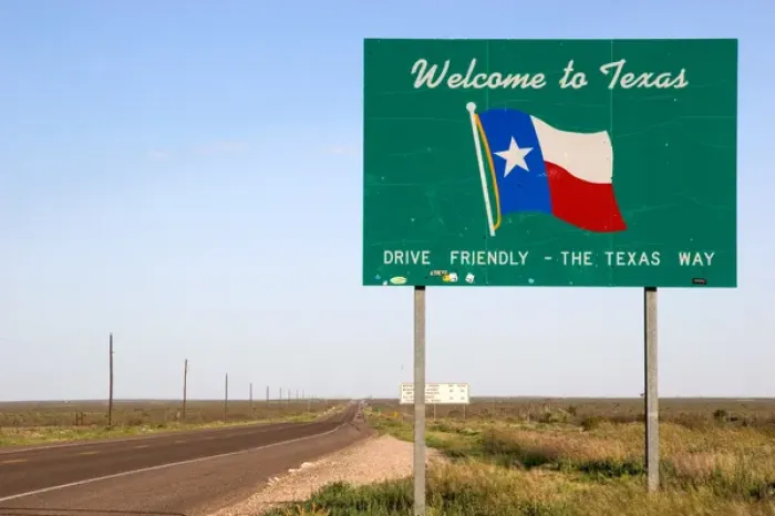 Framed Print : North America, USA, Texas state line bordering New Mexico on U. S. Highway 285 Framed Print : North America, USA, Texas state line bordering New Mexico on U. S. Highway 285