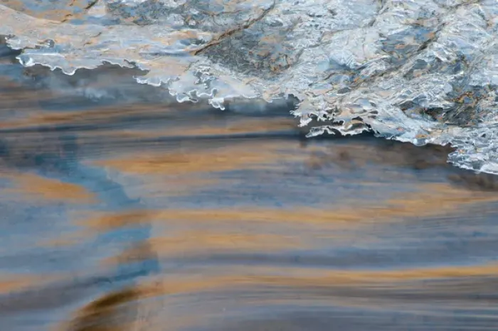 Framed Print : North America, USA, Utah. Abstract frozen ice pattern and waters of Mill Creek, Moab, UT Framed Print : North America, USA, Utah. Abstract frozen ice pattern and waters of Mill Creek, Moab, UT