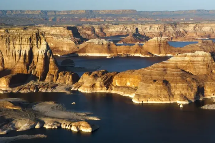 Framed Print : North America, USA, Utah, Glen Canyon National Recreation Area. View from Alstrom Point Overlook