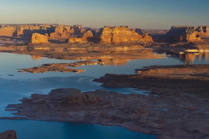 Framed Print : North America, USA, Utah, Glen Canyon National Recreation Area. View from Alstrom Point Overlook