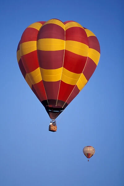 North America, USA, WA, Kent Hot Air Balloons in flight Summer