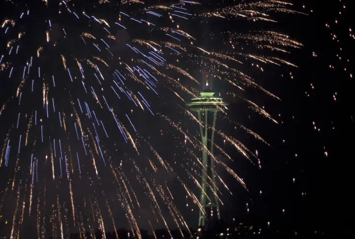 Framed Print : North America, USA, WA, Seattle, Space Needle 4th of July Fireworks Framed Print : North America, USA, WA, Seattle, Space Needle 4th of July Fireworks