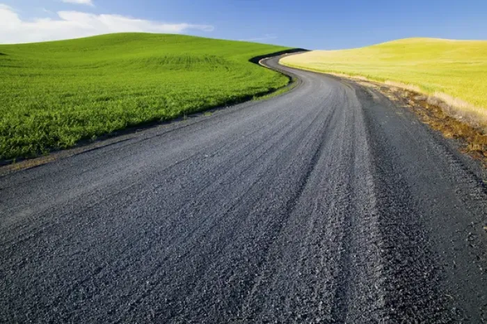 Framed Print : North America, USA, Washington, Palouse Country, Road Leading Through Spring and Winter Framed Print : North America, USA, Washington, Palouse Country, Road Leading Through Spring and Winter