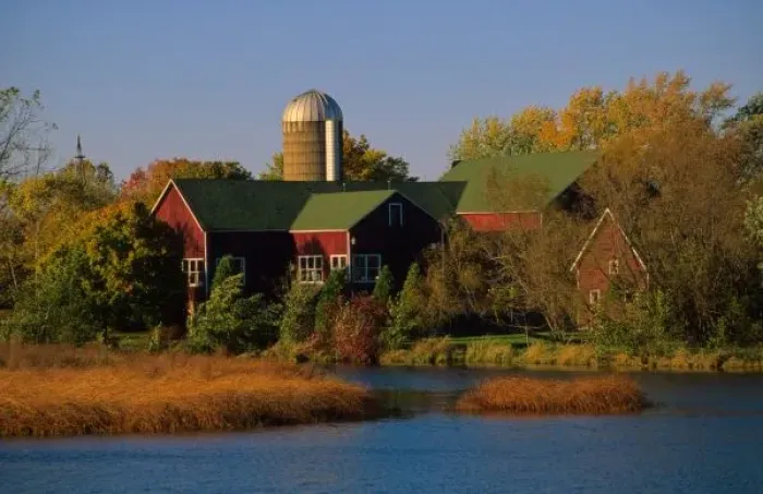 Framed Print : North America, USA, Wisconsin. Red Barn in Autumn Framed Print : North America, USA, Wisconsin. Red Barn in Autumn
