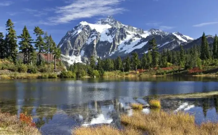Framed Print : North America, Washington, Cascades. Mt. Shuksan in the fall Framed Print : North America, Washington, Cascades. Mt. Shuksan in the fall