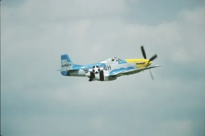 Framed Print : North American P-51 D Dazzling Donna flying over Fleming Field, St. Paul, Minnesota
