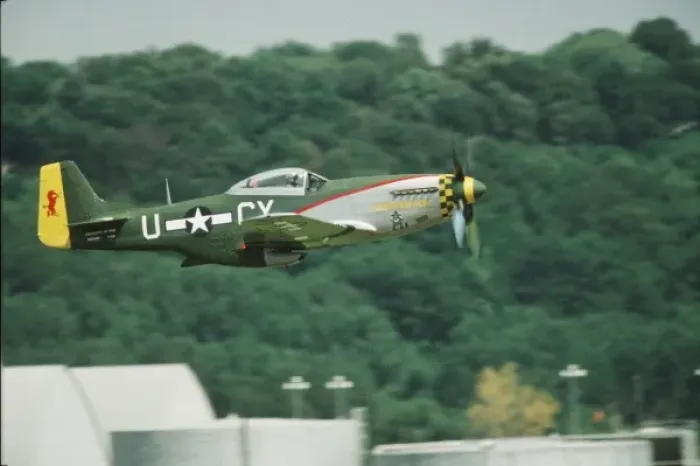 Framed Print : North American P-51 D Mustang, Gunfighter flying above Holman Field, St. Paul Framed Print : North American P-51 D Mustang, Gunfighter flying above Holman Field, St. Paul