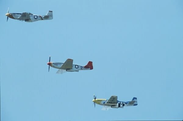 North American P-51D Mustang Formation, Donna-Mite, Tuskegee Redtail and Dazzling Donna