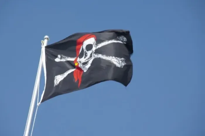 Framed Print : North Carolina, Beaufort. Pirate flag, skull and crossed bones (aka Jolly Roger) Framed Print : North Carolina, Beaufort. Pirate flag, skull and crossed bones (aka Jolly Roger)