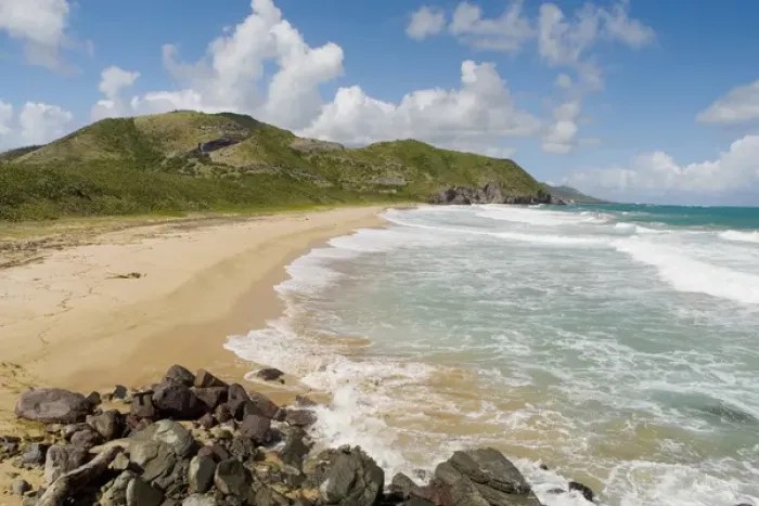 Framed Print : North Frigate Bay, southeast peninsula, St Kitts, Caribbean