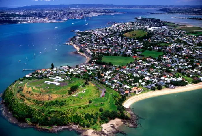 Framed Print : North Head, Devonport & Waitemata Harbour, Auckland - aerial Framed Print : North Head, Devonport & Waitemata Harbour, Auckland - aerial