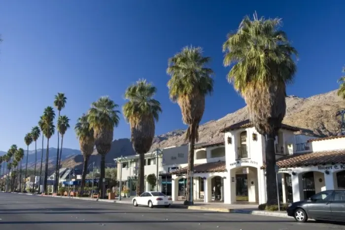 Framed Print : North Palm Canyon Drive in Palm Springs, California Framed Print : North Palm Canyon Drive in Palm Springs, California