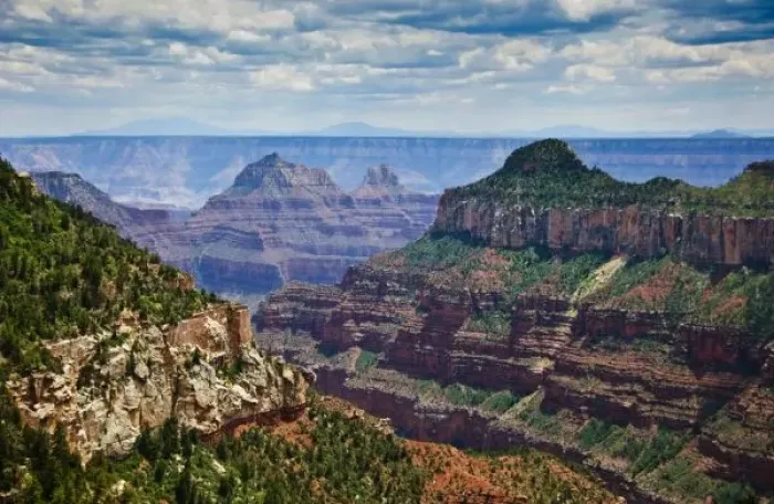 Framed Print : North Rim Gran Canyon - Grand Canyon National Park, AZ
