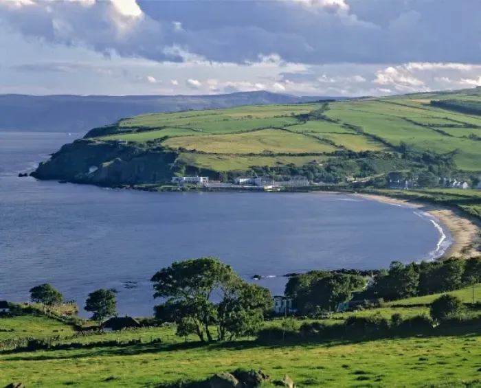 Framed Print : Northern Ireland, County Antrim, Torr Head. A small village near Torr Head faces