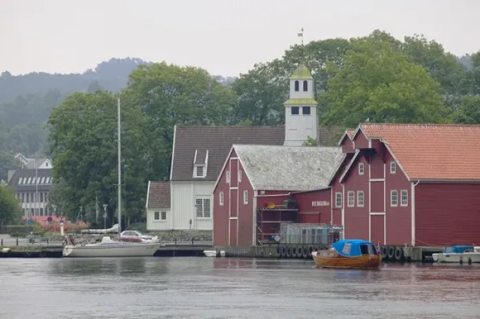 Framed Print : Norway, Egersund waterfront