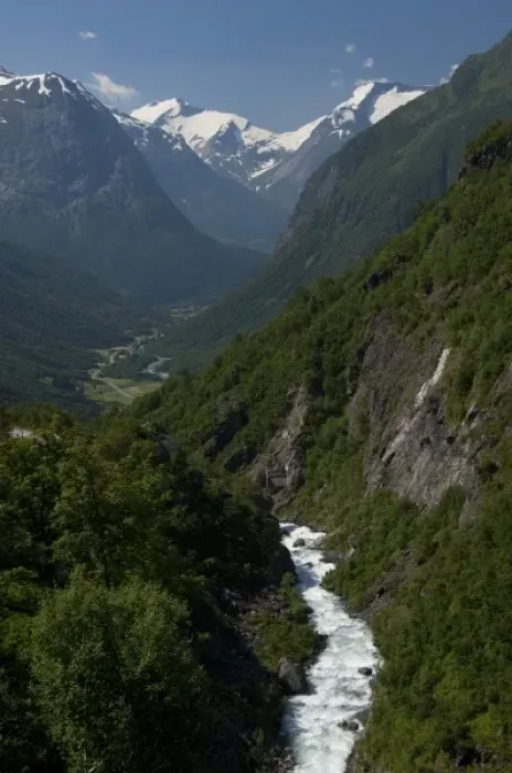 Framed Print : Norway, Geirangerfjord District. Jostedalsbreen National Park