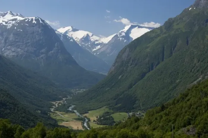 Framed Print : Norway, Geirangerfjord District. Jostedalsbreen National Park