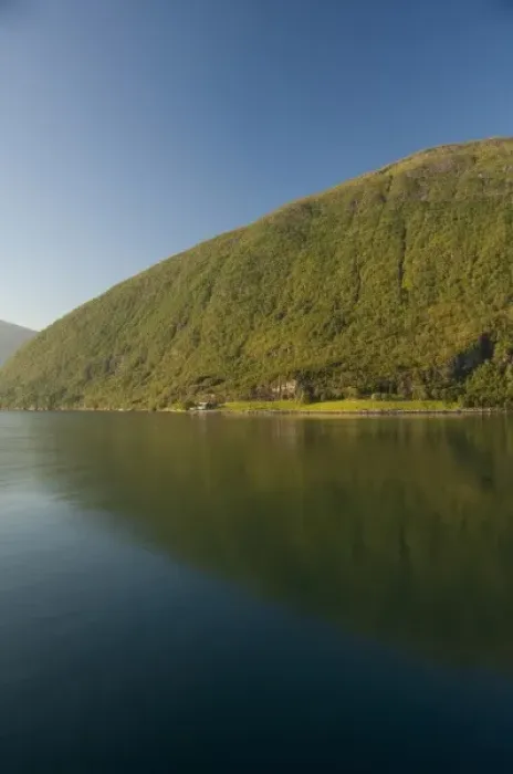 Framed Print : Norway, Geirangerfjord. Scenic fjord sailing toward Hellesylt & Geiranger. UNESCO