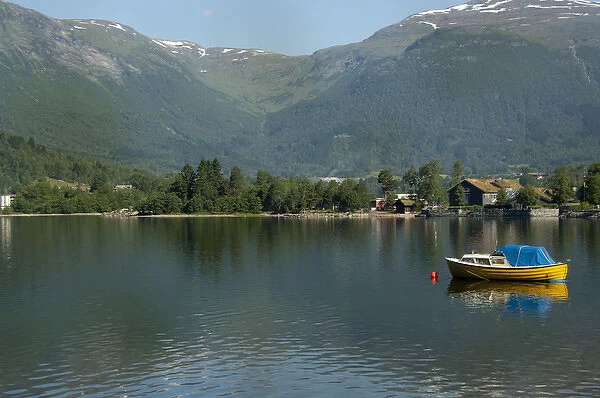 Norway, Nordfjord, Hornindal. Hornindalsvatn (Hornindal Lake) the deepest lake in