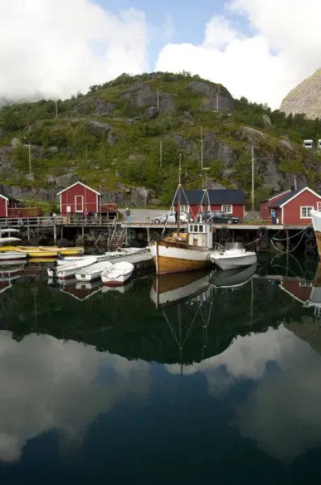Framed Print : Norway, Nordland, Lofoten Archipelago, Nusfjord. Norways oldest & best preserved