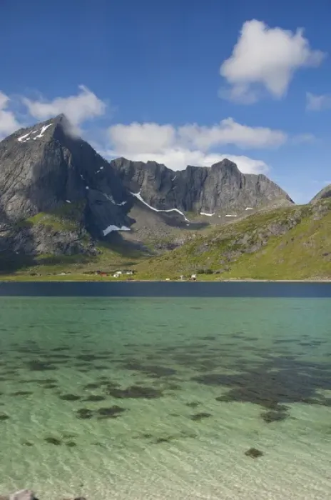 Framed Print : Norway, Nordland, Lofoten Archipelago, Gravdal area. Remote picturesque fjord Framed Print : Norway, Nordland, Lofoten Archipelago, Gravdal area. Remote picturesque fjord