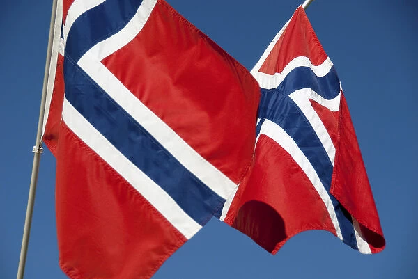 Norway. Norwegian flags