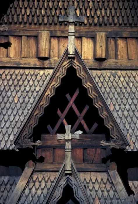 Framed Print : NORWAY, Oslo Stavr Church Details