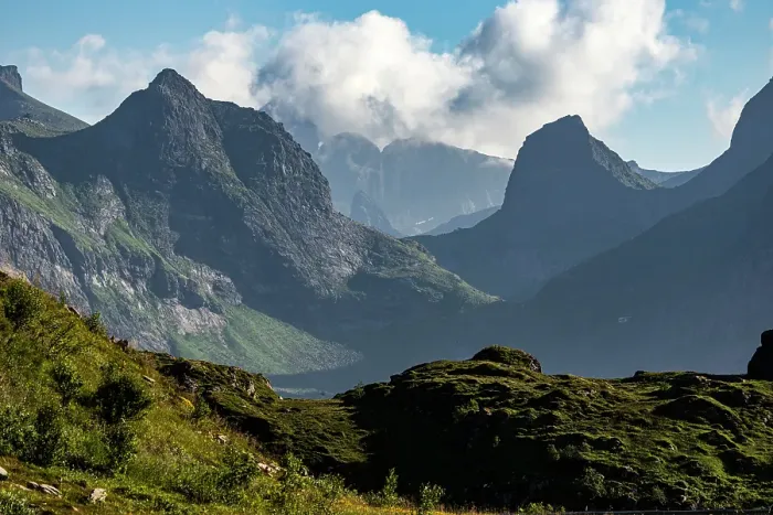 Framed Print : Norway, Ramberg. Mountain landscape. ©Don Grall / Jaynes Gallery / DanitaDelimont.com Framed Print : Norway, Ramberg. Mountain landscape. ©Don Grall / Jaynes Gallery / DanitaDelimont.com