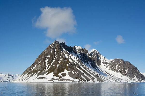 Norway. Svalbard. Hornsund. Heavily eroded peaks