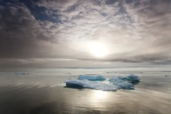 Framed Print : Norway, Svalbard, Nordaustlandet, Morning sun lights melting sea ice along Wahlberg Framed Print : Norway, Svalbard, Nordaustlandet, Morning sun lights melting sea ice along Wahlberg