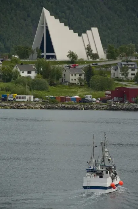 Framed Print : Norway, Tromso. Gateway to the Arctic located above the Arctic Circle
